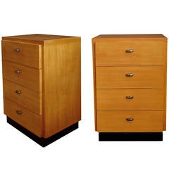 Pair of American Maple Night Stands by American of Martinsville