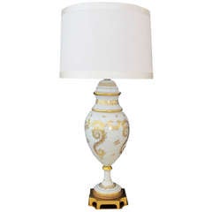 An American Blanc de Chine Porcelain Lamp, labled 'Marbro Lamp Co., Los Angeles'