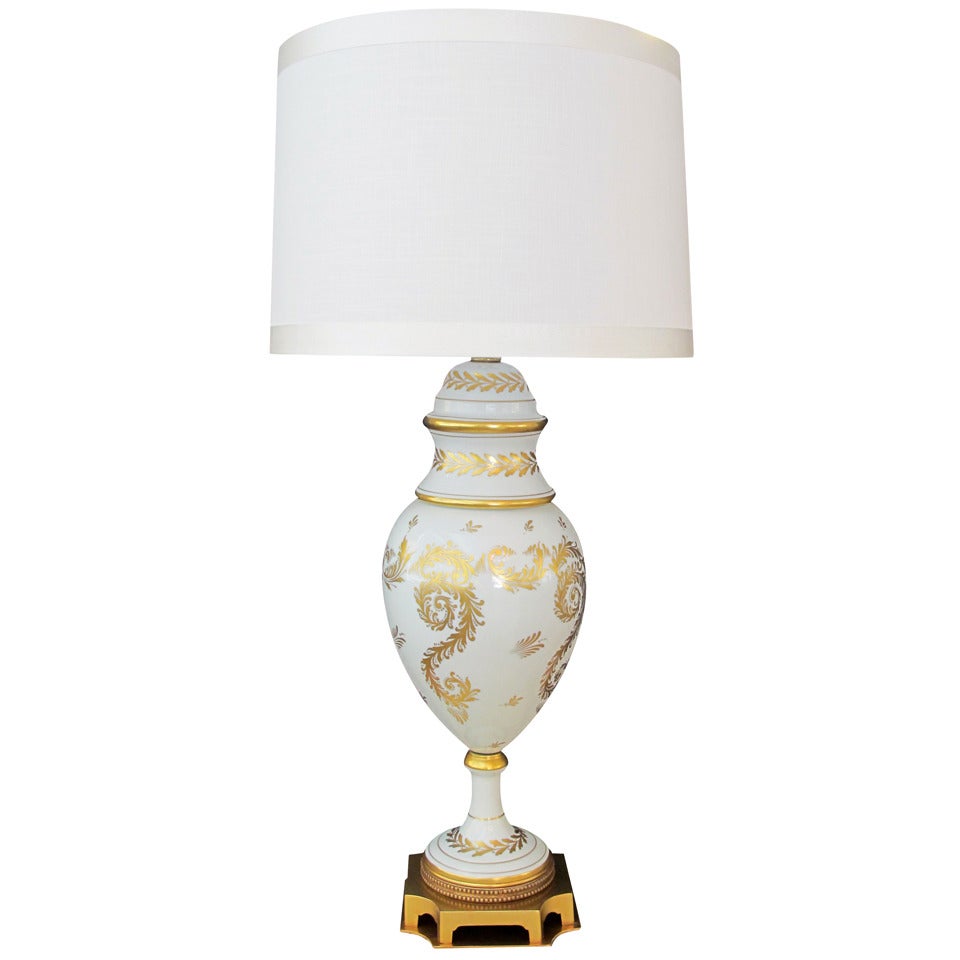 An American Blanc de Chine Porcelain Lamp, labled 'Marbro Lamp Co., Los Angeles' For Sale