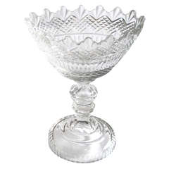 A Good Quality English Regency Crystal Compote