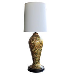 Monumental and Good Quality Kashmiri Polychromed Lacquered Lamp