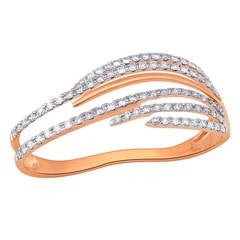 Fashionable 1.50 Carats Diamond Double Finger Ring