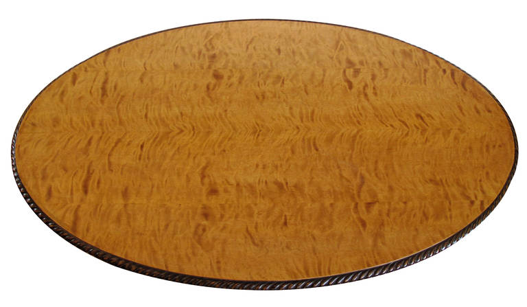 Warmly Patinated Swedish Biedermeier, Oval Birch Center Table In Excellent Condition In San Francisco, CA