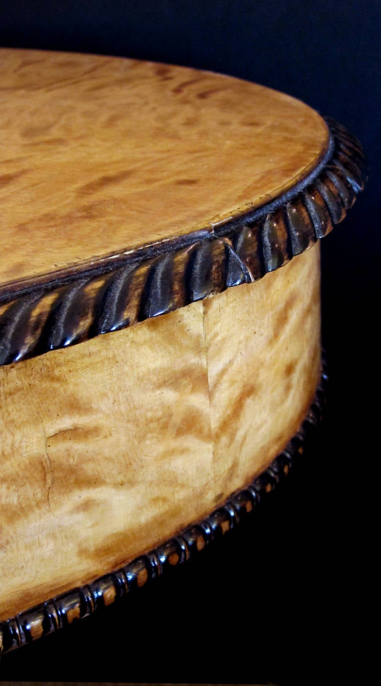19th Century Warmly Patinated Swedish Biedermeier, Oval Birch Center Table