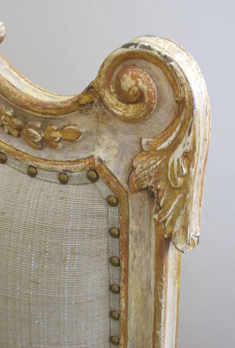 Fauteuil de style Régence française baron couleur ivoire Bon état - En vente à San Francisco, CA