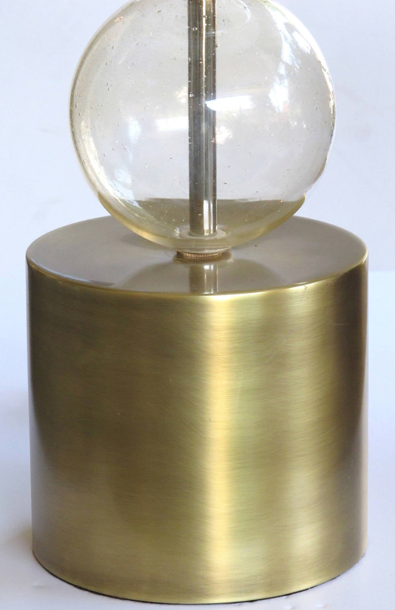 Italian Murano Mid Century Lamp of Stacked Gold Orbs