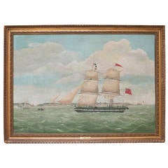 English Oil Painting of a Schooner; Signed & Dated 'W.Pike 1835' 3