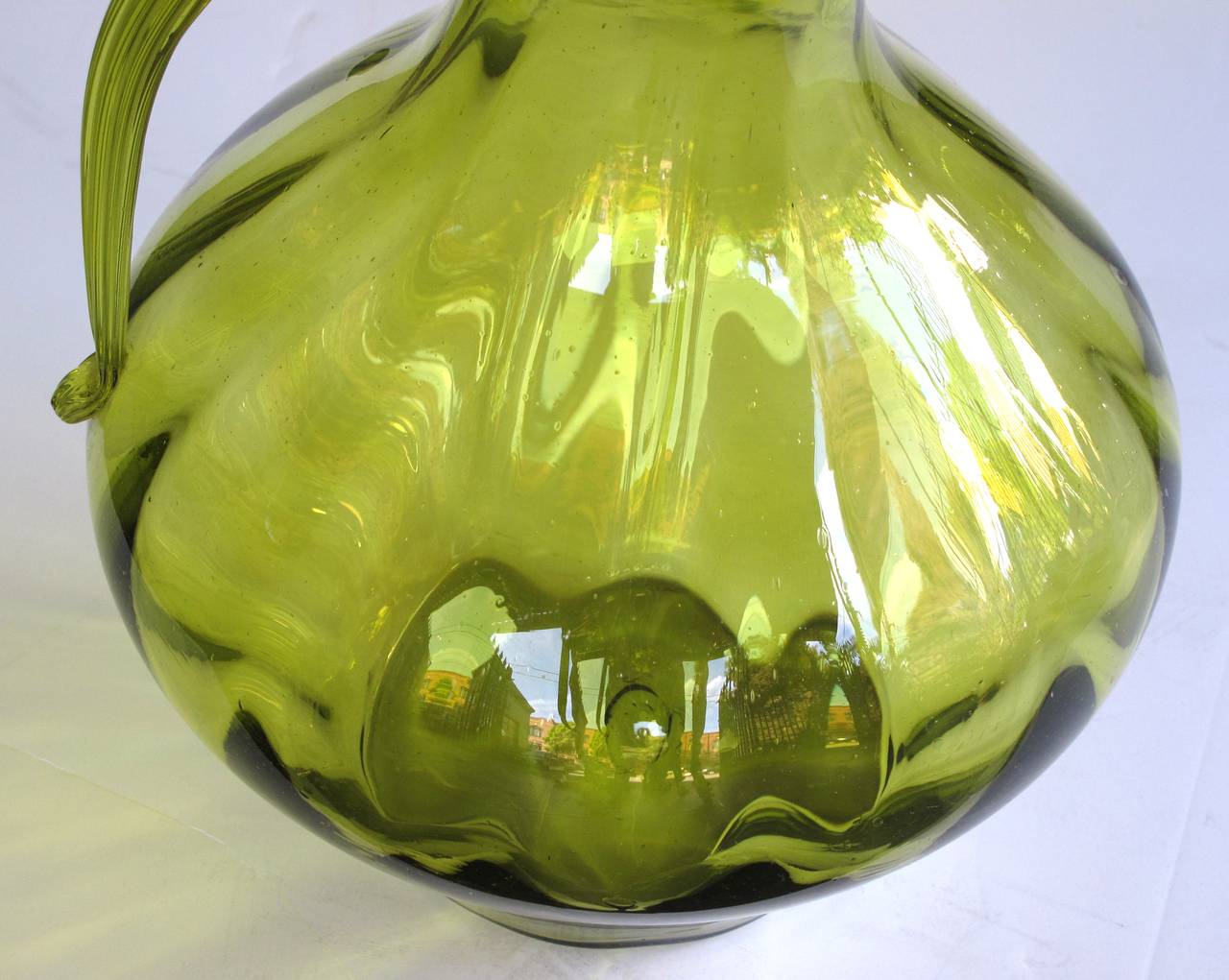 blenko glass pitcher