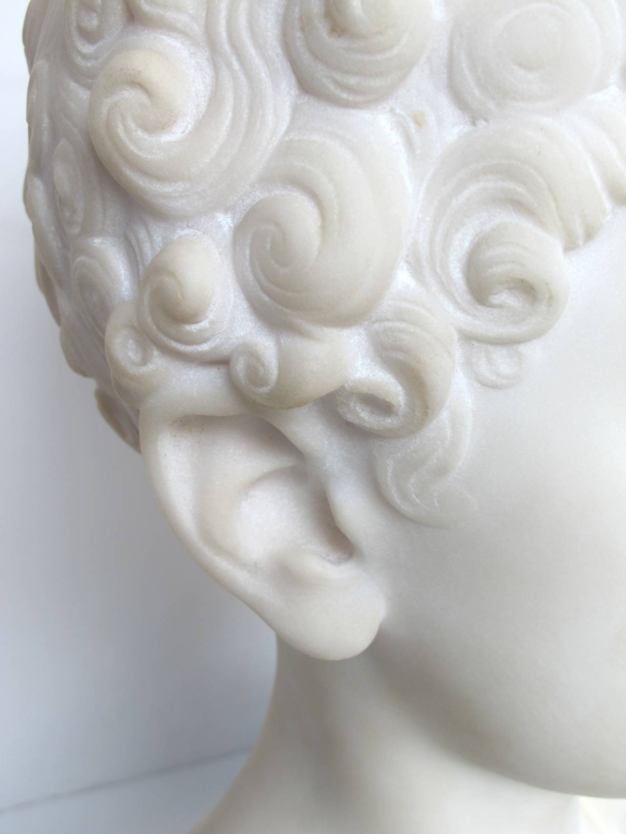 A Finely Modeled Italian Grand Tour Marble Bust of a Boy 2
