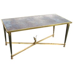 Stylish and Good Quality French Mid-Century Neoclassical, Brass Coffee Table