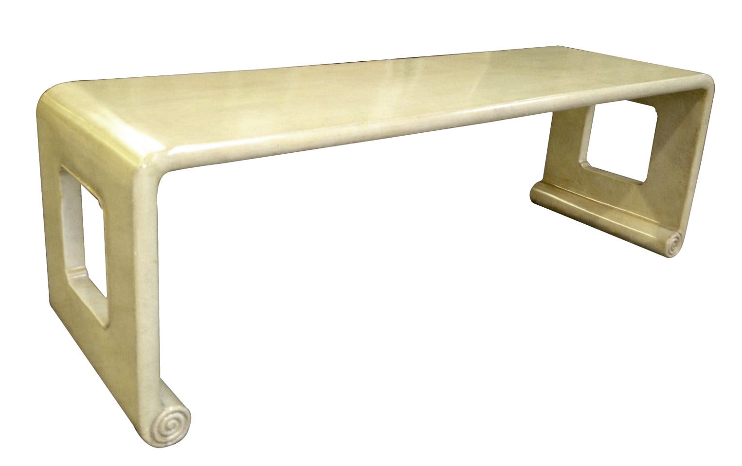 An American Lacquered Parchment Table in the Chinese Taste by Gracie Studios