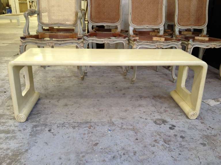 An American Lacquered Parchment Table in the Chinese Taste by Gracie Studios In Good Condition In San Francisco, CA