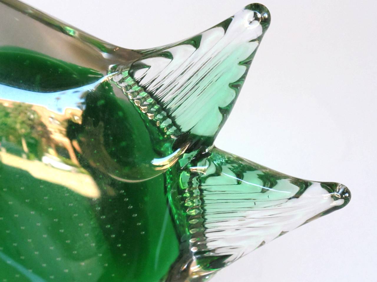 A Charming Italian Sommerso Green Alexandrite Art Glass Fish; by Da Ros