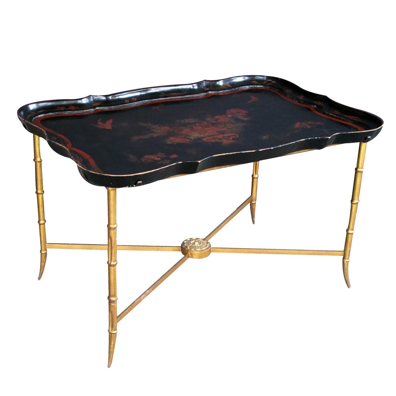 Elegant French 1940s Tray Table by Maison Baguès, Paris For Sale