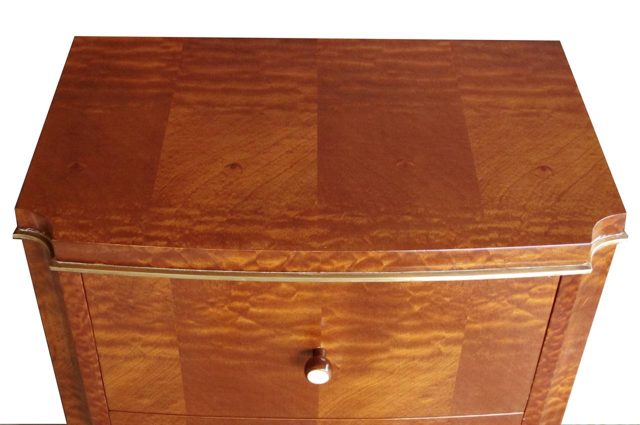 Good Pair of French Art Deco Mahogany Two-Drawer Commodes