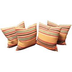 Early Dated 1909 Cayuse Pendleton Striped Blanket Pillows