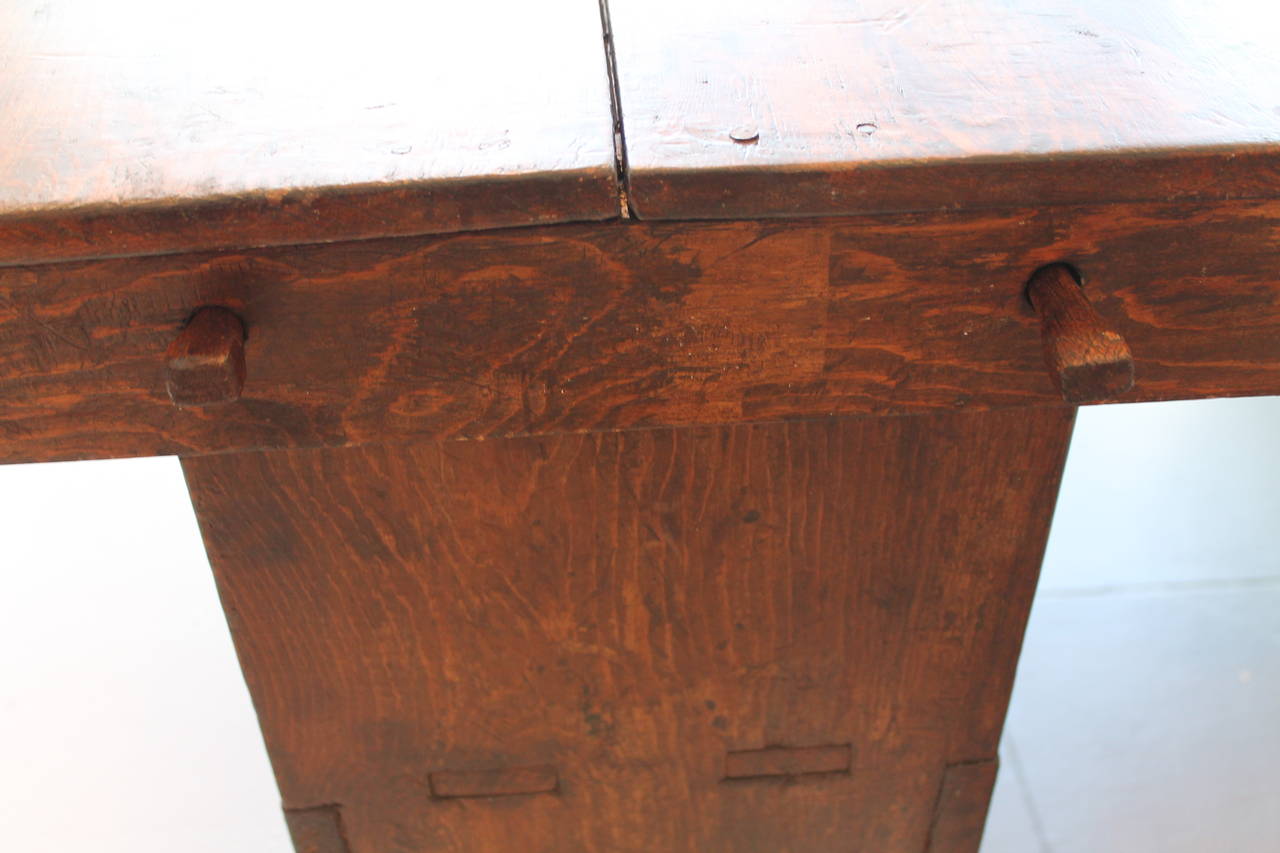 American 19th Century New England Natural Surface Hutch Table