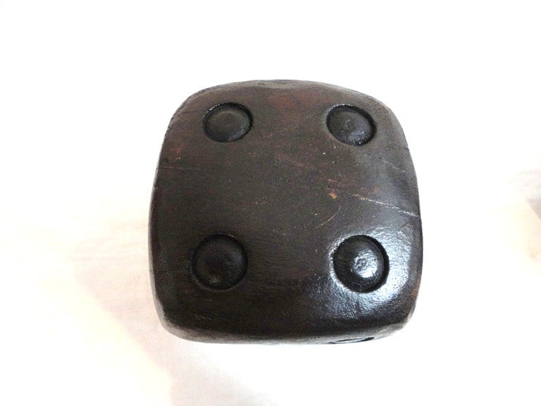 Pair Of Large Old Surface Wood Dice 1