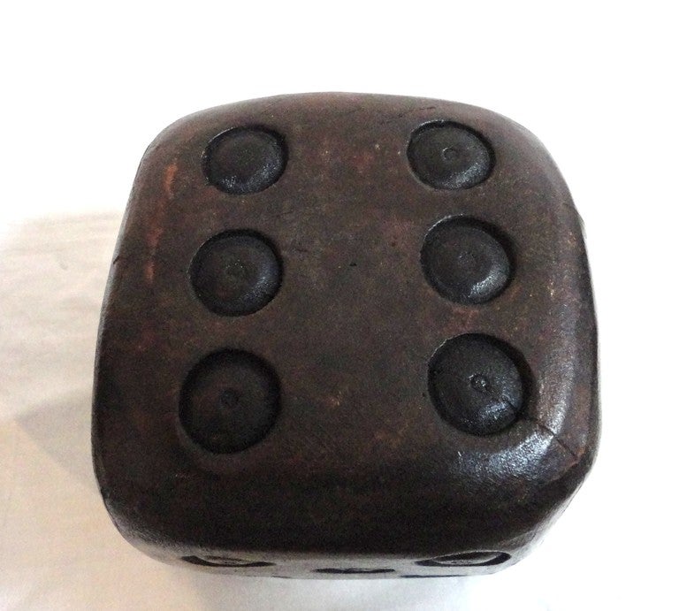 Pair Of Large Old Surface Wood Dice 2