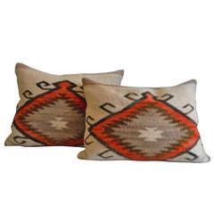 Early Navajo Indian Weaving  Geometric Pillows