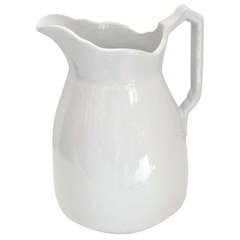 19th Century English Ironstone Meakin Pitcher