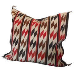 Amazing Large Saddle Blanket / Navajo Indian Weaving Pillow