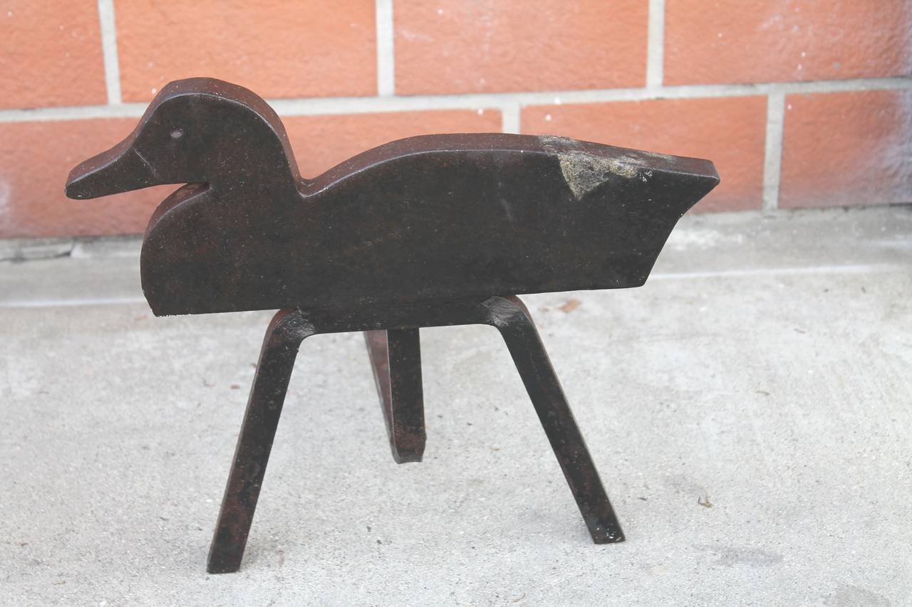 Adirondack Folky Handmade Duck Andirons from the Midwest