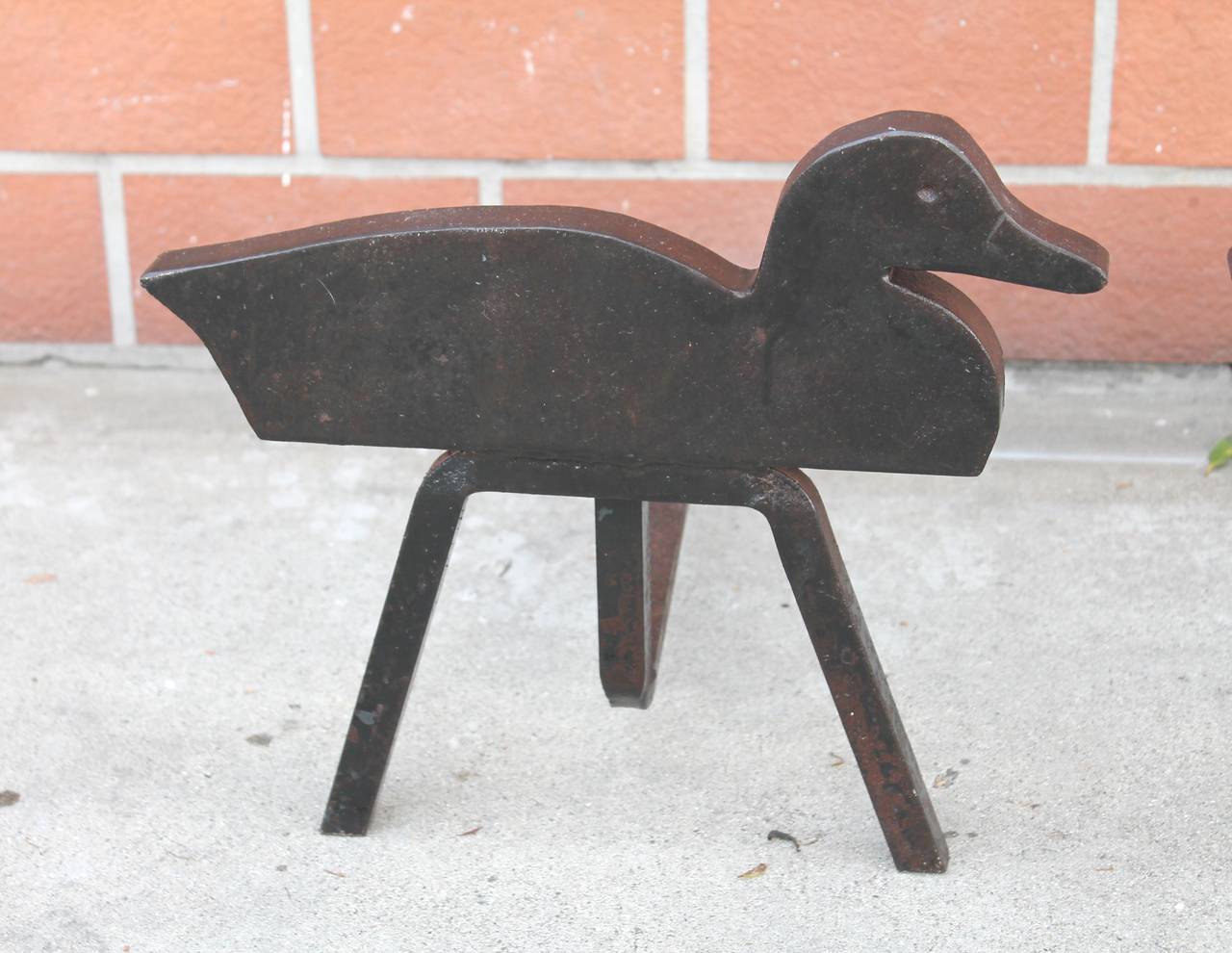 This amazing ducks were found in the Midwest and have a great handmade look and feel. Not a manufactured set but a set made in someone's work shop. The condition is very good and as found. The log dogs are extra long which means they were made to