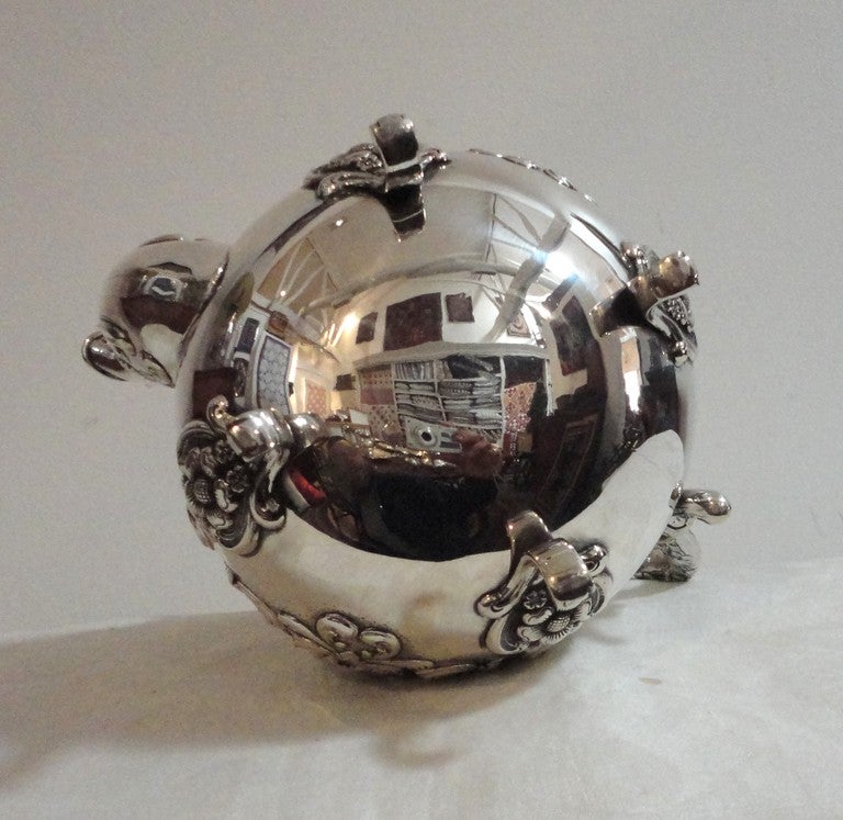 Rococo Monumental  Handarbeit Sterling Silver 6 Piece Tea  Service