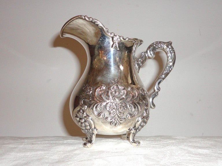 20th Century Monumental  Handarbeit Sterling Silver 6 Piece Tea  Service