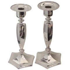 Tiffany Sterling Silver Pair of  Candle Holders
