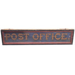 19th Century Original Painted Post Office Trade Sign
