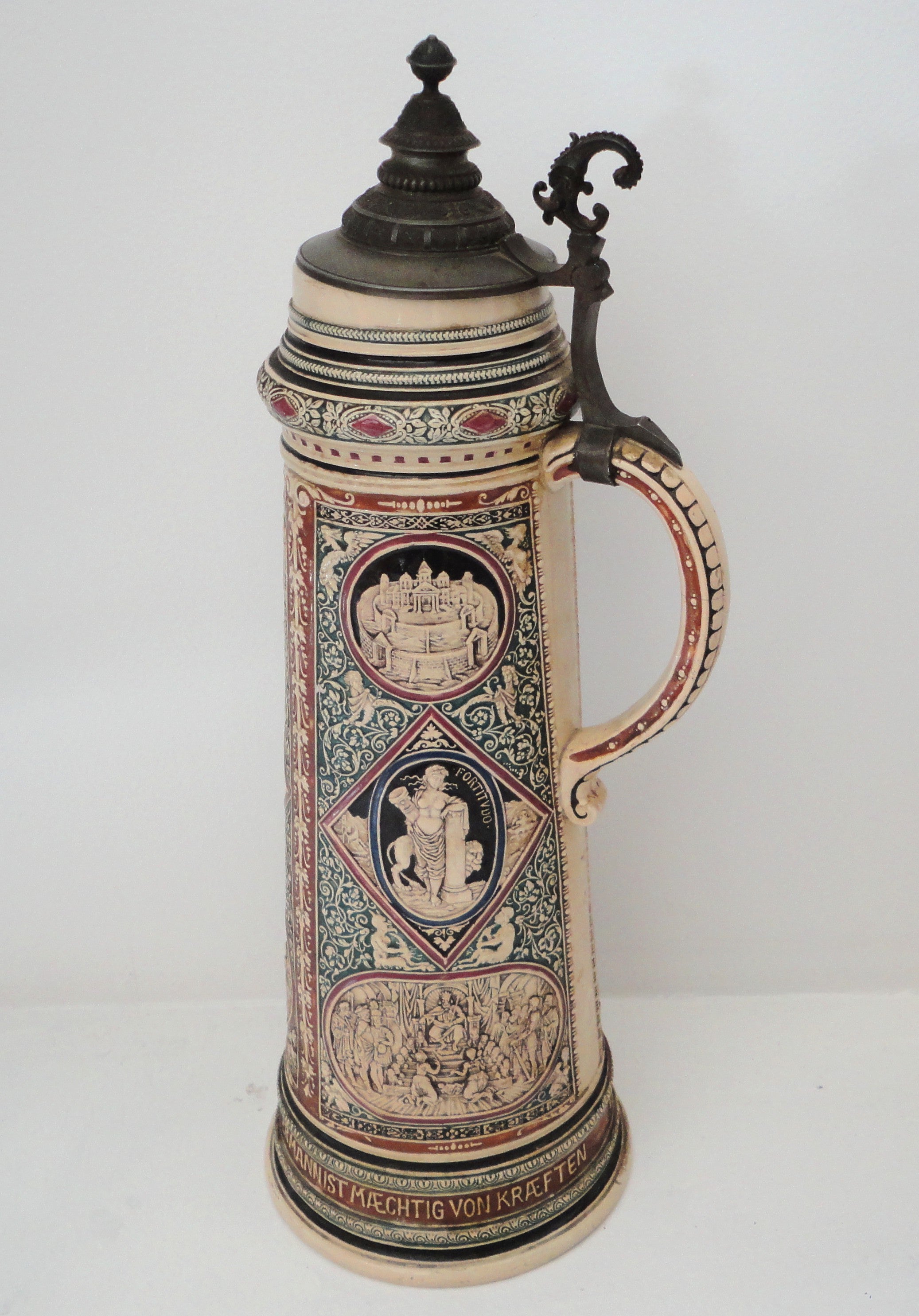 Rare & Early 19thc Monumental German Beer Stein