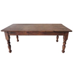 19thc Original Dry Surface Large Farm Table