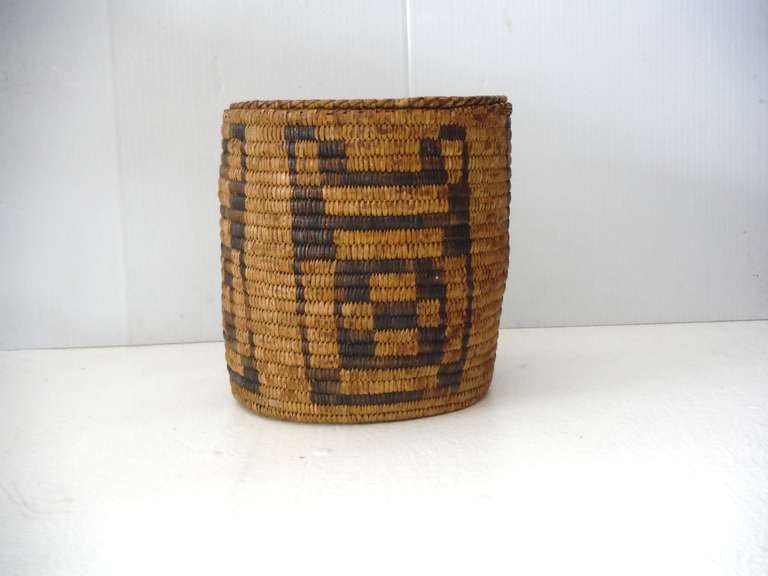 Papaco  American Indian Storage Basket With Original Lid