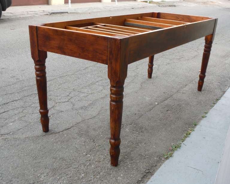 Monumental 19th Century Amazing Double Drawer Farm Table from New England 5