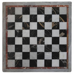 Vintage Black and White 20th Century Marble Game Board