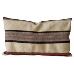 Vintage Simple Striped Navajo Weaving Bolster Pillow