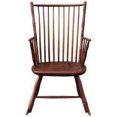 Antique 19th Century Windsor Rocking Chair from Pennsylvania