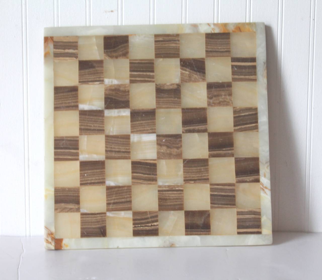 American Early 20th Century Tri-Colored Marble Game Board