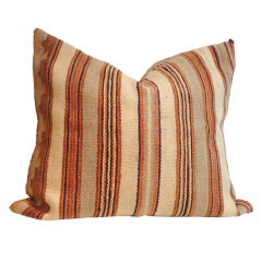 Large & Rare Navajo Indian Saddle Blanket Weaving Pillow