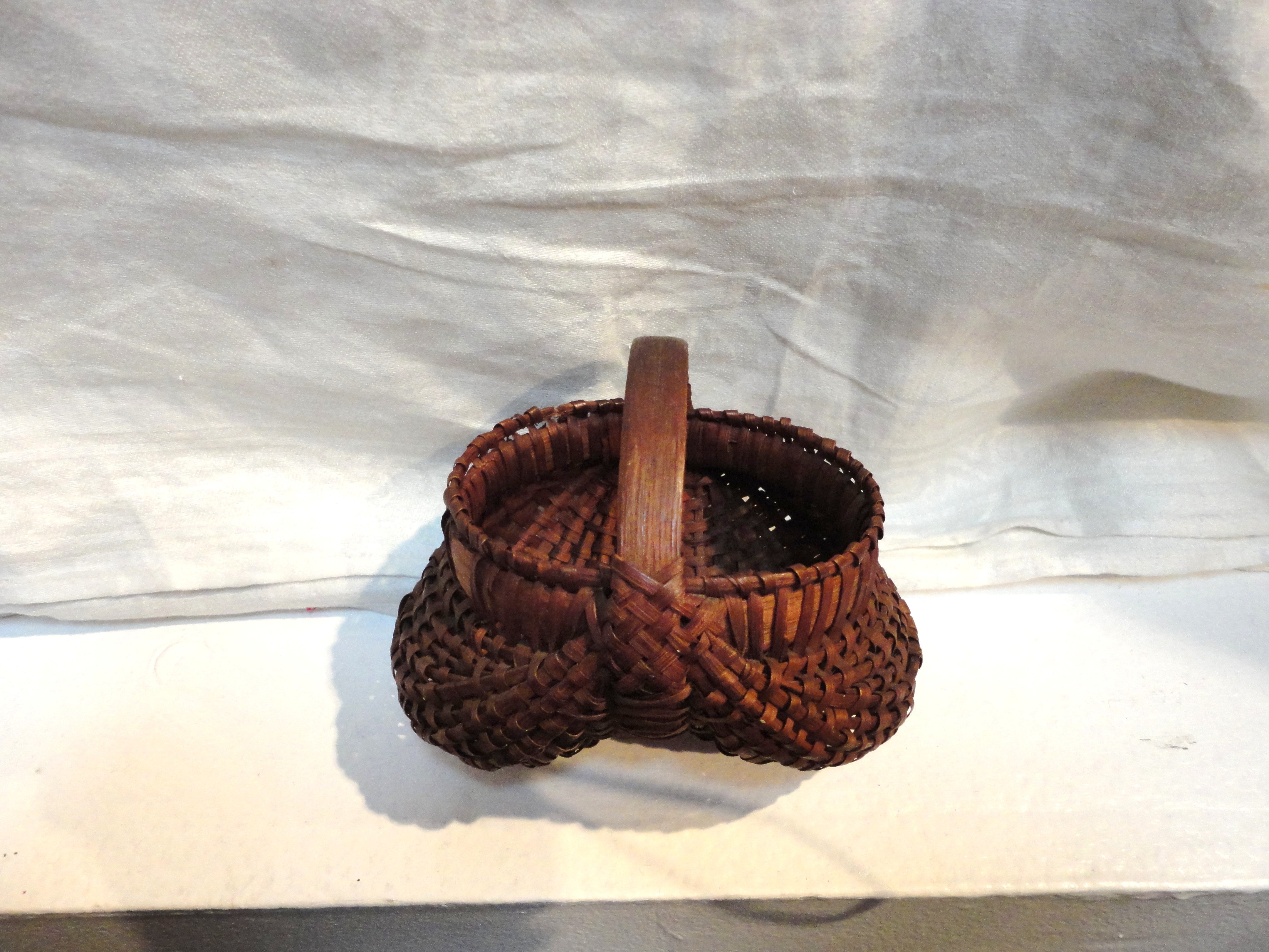 Rare 19th Century Miniature Buttocks Basket From Pennsylvania