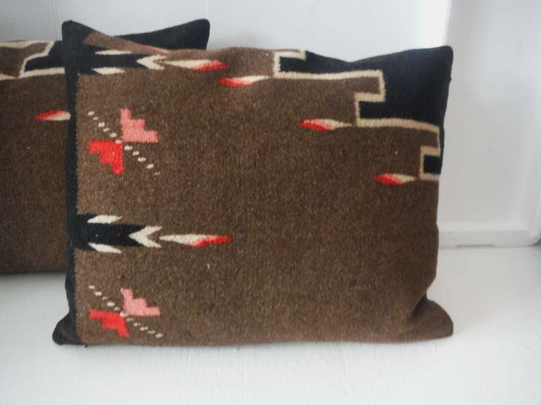 American Early 20thc TexCoco  Mexican Indian Weaving Pillows