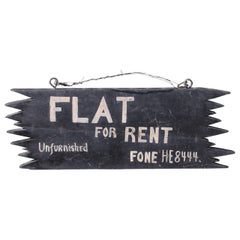 Handmade "FLAT FOR RENT" New England Wood Sign