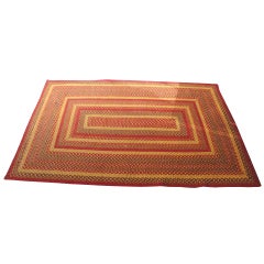Fantastic Large Rectangular Braided Rug in Indian Sunset Colors