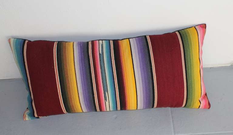 American Mexican Colorful Serape Bolster Pillow