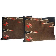 Pair of Early Mexican Indian Weaving Pillows 2