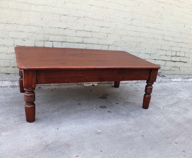 Early 19thc New England Pine Coffee Table W/ Drawer 2