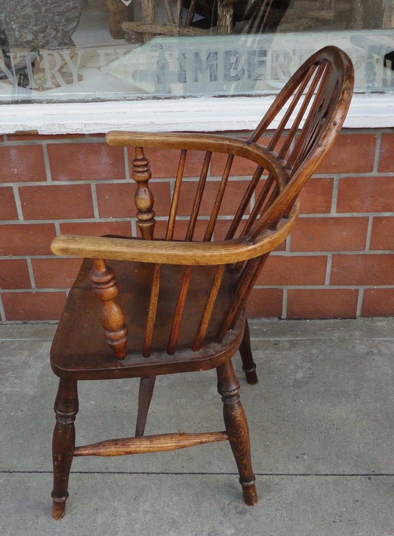 19th Century Set of Four Early 19thc English Windsor Chairs