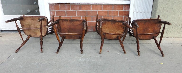 Set of Four Early 19thc English Windsor Chairs 2